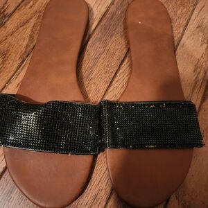 Elegant Black Slide Sandals